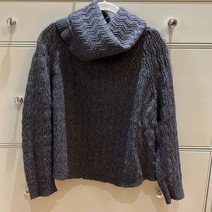 Inhabit dark grey cowl neck sweater